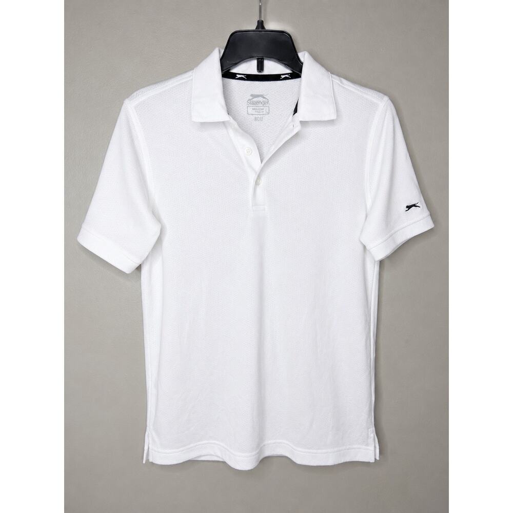 Slazenger Golf Women’s White Performance Polo Shirt Size Large Athletic Dri-Fit